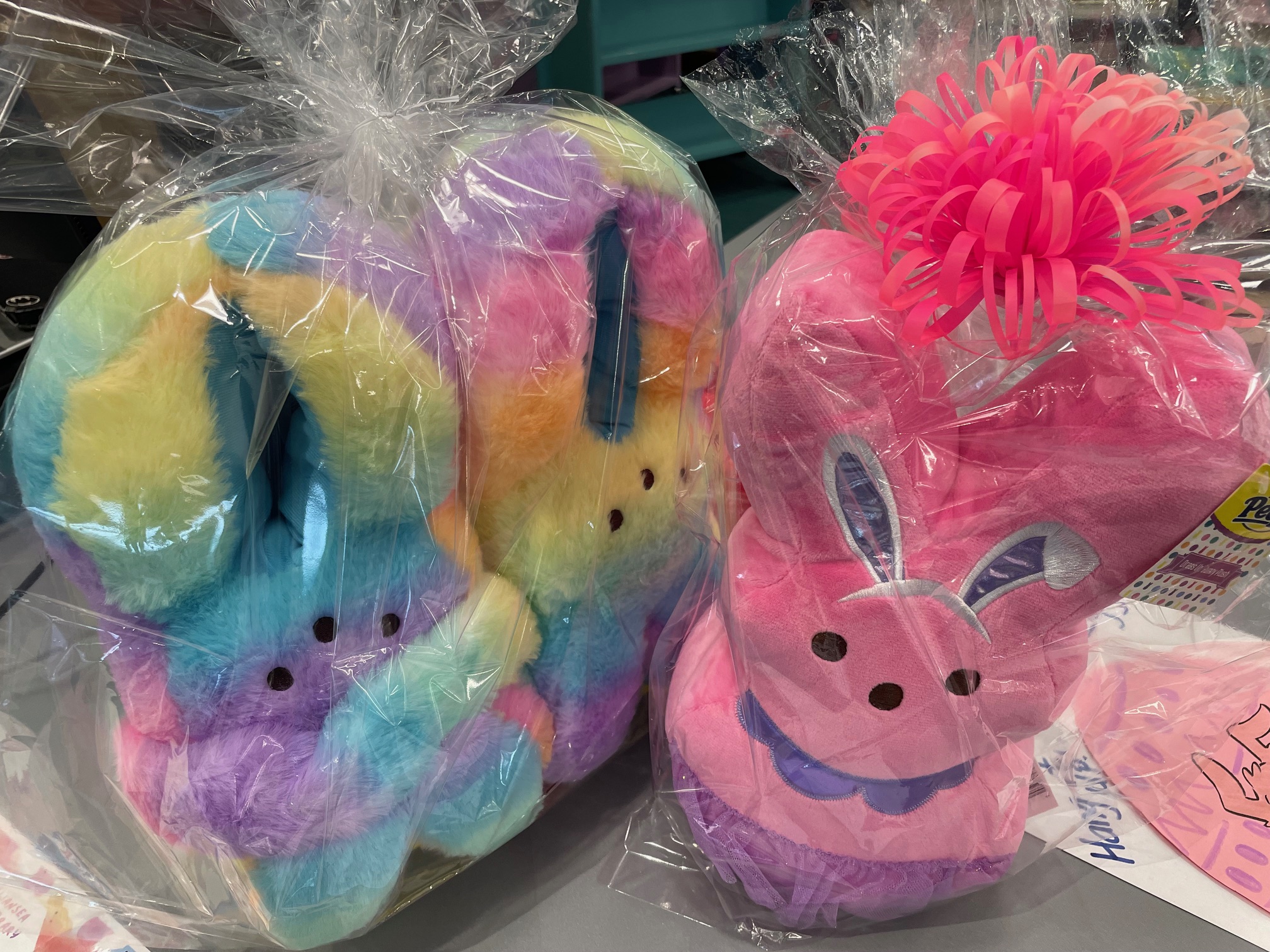 Multicolor Peep Slippers and Pink Peep