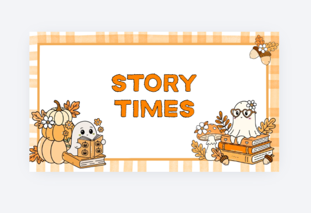 Story times with pumpkins books and ghosts
