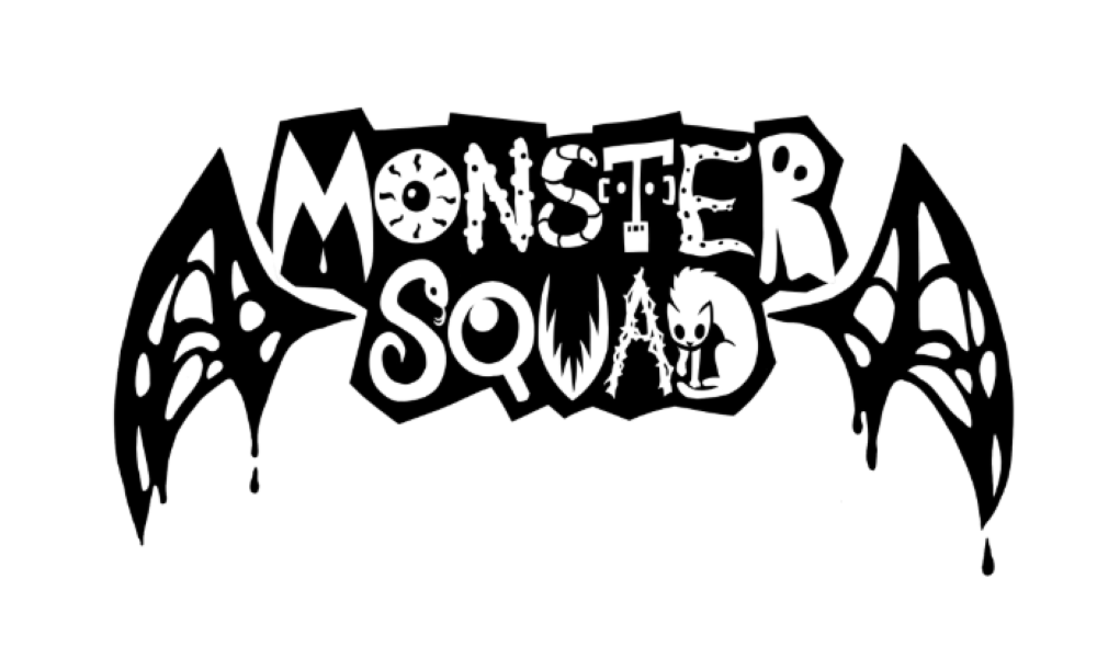 monster squad logo with bat wings