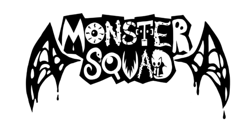 monster squad logo with bat wings