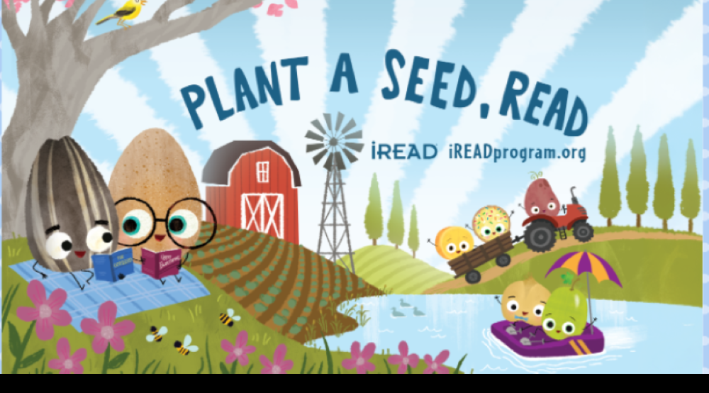 cartoon seeds on a farm