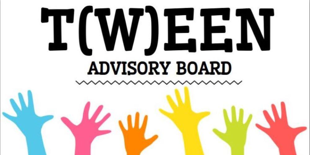 tween advisory board sign with raised colorful hands