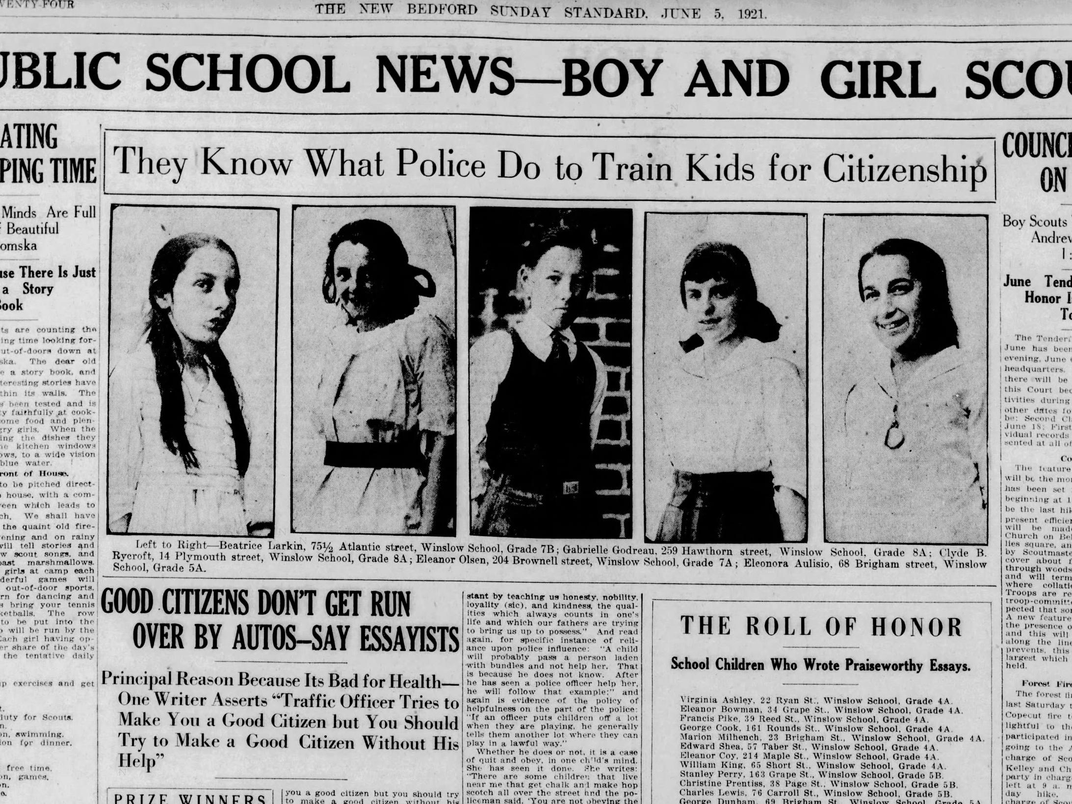 View of old Newspaper from 1921